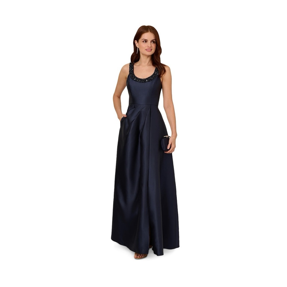 Adrianna Papell | Navy Embellished Evening Dress NWT Size 8